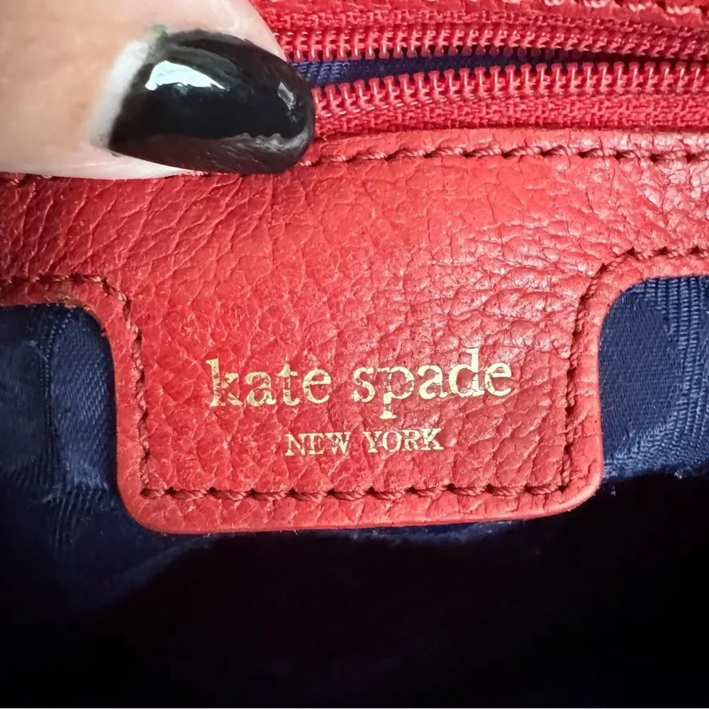 Kate Spade New York Red Nylon and Leather Trim Hobo Shoulder Bag